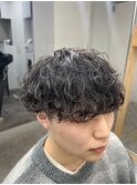 波巻きパーマ