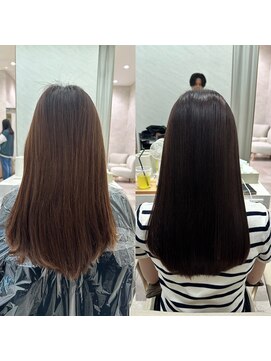 シンズ 銀座(sins) ダメージによるうねり癖にはsinsストレートで綺麗に！[30代40代]