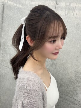 エヌアイ オモテサンドウ(ni omotesando) ☆ポニーテールでも盛れるお顔まわりカット 小顔ヘア☆