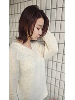 トモズヘアデザイン(Tomo's Hair Design)&nbsp;ミディアムレイヤー　オータムピンク