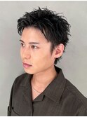 短髪束感ツーブロック透明感カラーゆるスパ_ba531601
