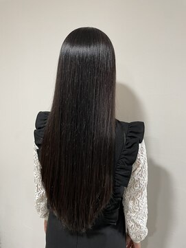 クラン(Chlan) 大人艶髪×髪質改善ワンレンロングダークアッシュ