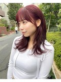 ナチュラル小顔前髪あり後れ毛サイドバング結べるボブくびれヘア