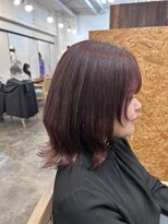 ファルベ(Farbe)&nbsp;美髪外ハネボブ/チェリーレッド/似合わせカット/ワイドバング