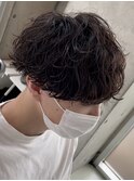 大宮波巻きスパイラルパーマツイストパーマメンズマッシュウルフ