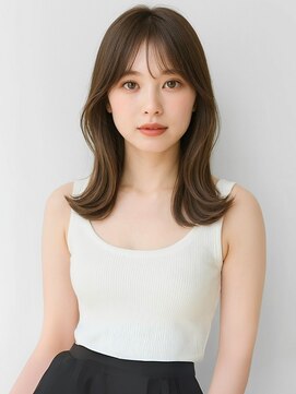 ユニバイリサ 天神大名店(uni by risa) オリーブグレージュ 透明感カラー くびれヘア 顔周りカット 艶髪