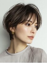 ハーツ(Heart's) 白髪ぼかし脱白髪染め似合わせショートボブ40代50代60代