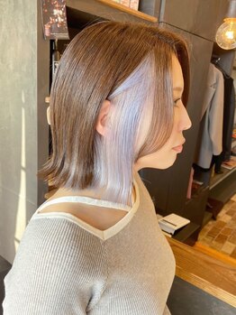 ヴェールをまとった透け感カラーで思わず触れたくなる髪に☆最旬カラーは≪veranda≫にお任せ♪　