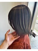 ハイライト　暗めのグレージュ