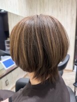 アース 三田南ウッディタウン店(HAIR&MAKE EARTH)&nbsp;大人可愛い小顔ショートボブ前下がりショートハイライト