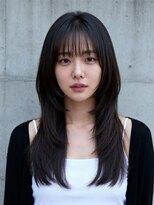 エイチ ウルフカット 大阪梅田(811)&nbsp;レイヤーボブヘアカラーバレイヤージュ50代くるみちゃんヘア