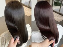 【髪質改善カラー】ダメージを抑えながら艶髪へ。内側から潤う美しい仕上がりに◎