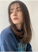 小顔に見せるワンホン＆韓国ヘア/顔周りレイヤーカット