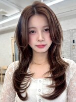 アッシュ 洋光台店(Ash)&nbsp;洋光台レイヤーカット顔周りダブルカラー白髪ぼかしハイライト