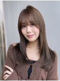 韓国レイヤーヨシンモリワンホン透明感ブリーチなしカラー