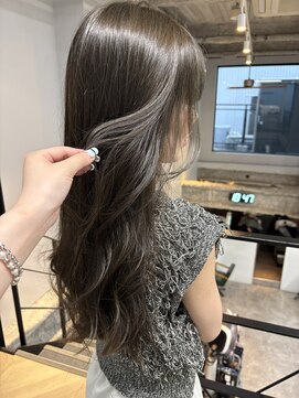 ヌープヘアーアイス(NUUP.hair ici) ★ブリーチなしオリーブグリーンミントグレージュ秋カラー