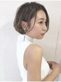 津賀雅也　小顔丸みショート　毛束感の可愛いカット