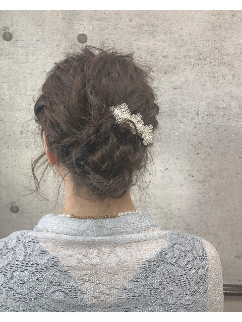 結婚式お呼ばれヘアセット