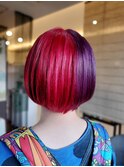 ショートボブ  ダブルカラー
