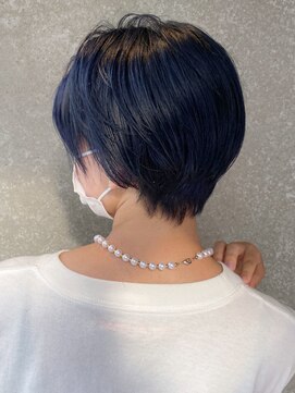 アイティーバイアルバム 下北沢店(IT by ALBUM) ショートブルー_ショコラベージュボブルフベビーバング_ba344781