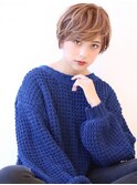 【大人可愛い20代30代40代丸みショートボブ小顔前下がりボブ】