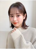大人可愛い20代30代40代小顔くびれボブ×シアーグレージュ