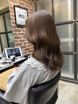 表参道デジタルパーマ人気コテ巻き風パーマイルミナカラー吉田3