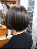 ハンサムショートボブ×オリーブグレージュ