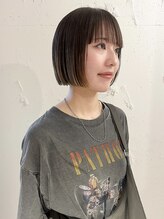 ラミエ バイ メルト 吉祥寺(lamie by melt) "久保田"ぷつっとミニボブカットワイドバング艶髪ストレート