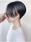 【morio 原宿】刈り上げハンサムショート　インナーカラー