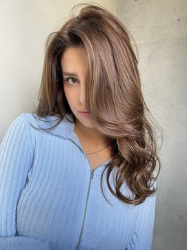 ブルックス レイヤーカット　ロングレイヤー　ハイライト