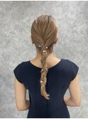 結婚式お呼ばれヘア・タイトなあみ下ろし