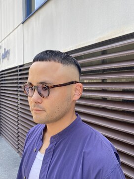 レンゲン(LENGEN) 束感刈り上げビジネス七三ツーブロックアップバング１３０８