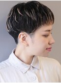 ピクシーショート ハイライト 刈り上げベリーショート