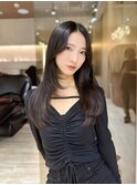 髪質改善縮毛矯正レイヤーカット顔周り前髪韓国ミニウルフ/池袋