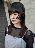 【徳岡】姫カット　モードヘア　黒髪　レイヤー