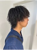 マッシュウルフ/スパイラルパーマ/池袋メンズカット