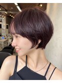 calna by ELMO/ショートボブ/丸みショート/ピンクブラウン