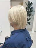 メンズカットアッシュブロンド抜きっぱなしブリーチダブルカラー