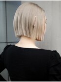 【GEEKS渋谷】ホワイトブリーチ/冬カラー/20代30代/ミニマルボブ