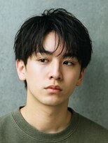 ルシードスタイル ラルーチェ(LUCIDO STYLE La Luce)&nbsp;ニュアンスサーフ×チャコールグレーの束感ショートマッシュ
