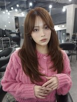 ラベル 渋谷(LAVEL)&nbsp;ワンホンレイヤー×ブリーチなしブラウンベージュ