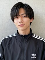 エイチ メンズ(H) フェザーショートクロップスタイルコンマバングメンズカット坊主