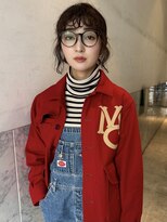 アクシス 栄店(`AXIS)&nbsp;馬渕ミルクティーブロンド/ダークブルー/デジタルパーマ/栄