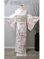 きものサロン すずめ屋&nbsp;レンタル番号　訪問着-33　菊松竹梅（ポリエステル）