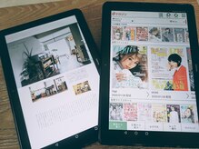 カノア ヘアー ラウンジ(Kanoa hair lounge)の雰囲気（全席大型タブレットで雑誌見放題♪無料高速Wi-Fiも完備♪）