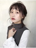 女っぽすっきりハーフアップ_アッシュブラウンネオウルフ_47032