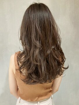 アルバム 銀座(ALBUM GINZA) モカグレージュロング_セミウェットウェーブ_ba304331