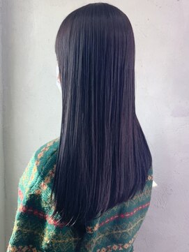 アイティーバイアルバム 松戸店(IT by ALBUM) ダークパープル_カーキグレージュマッシュショート_ba321682