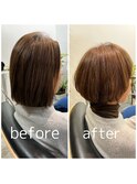 【ケアカラーコース】お客様施術事例
